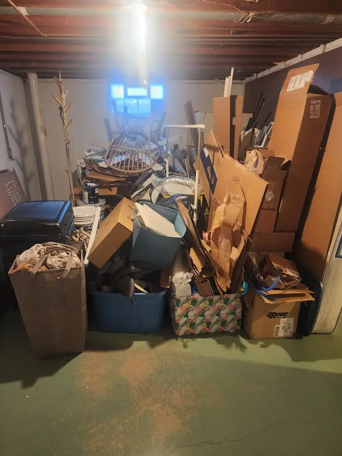 Roll-off dumpster container at job site for Roll Off Dumpster Rental in Tilton